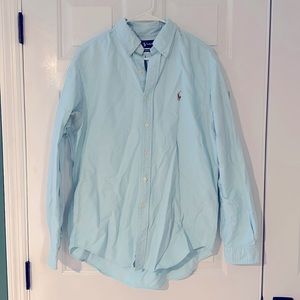 Men’s teal Long Sleeve Polo